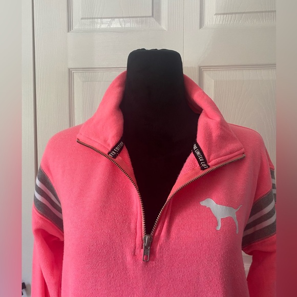 Victoria’s Secret Limited Edition Pink Half Zip Sweatshirt - Picture 3 of 8